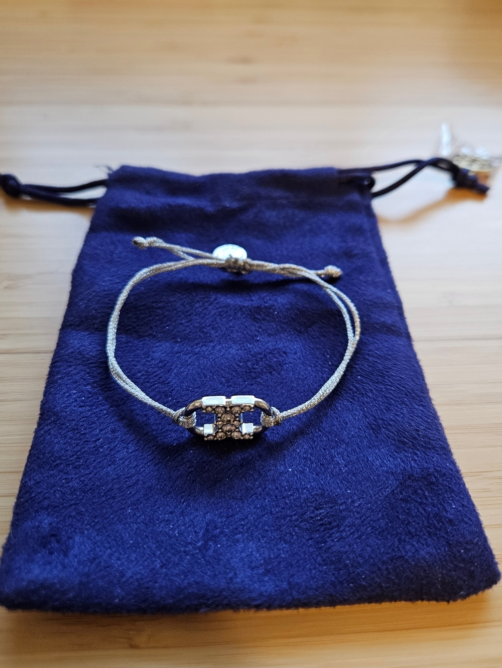 Tory Burch Embrace Ambition silver pavΓ© bracelet